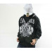 Men's Hip Hop Ecko Unltd Zipper Cotton Lining Hoodie Graffiti Print Warm Sweater