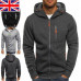 Mens Thick Winter Fleece Hoodie Cardigan Zip Up Hooded Jumper Coat Jacket Sweate