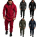 Mens Hooded Jumpsuit Sweatshirt Zipper One Piece Winter Hoodies Casual Playsuit*