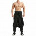 Fashion Men Drop Low Crotch Baggy Pants Belted Chinese Traditional Hanfu Trouser
