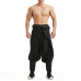 Fashion Men Drop Low Crotch Baggy Pants Belted Chinese Traditional Hanfu Trouser
