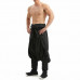 Fashion Men Drop Low Crotch Baggy Pants Belted Chinese Traditional Hanfu Trouser