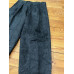 Mens Black Leather Pants Size 34x36 UNHEMMED Pleated Relaxed Aztec Art To Wear