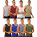 Men's Solid Color Sleeveless T-shirt  Quick Dry V Neck Sports Vest Tank Tops