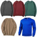Men's Tee Tops Fitness Shirts Travel Pullover Top Solid Color Blouse Daily Wear