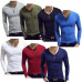 Mens Long Sleeve Slim Fit T-shirt Solid Color Stretch Tops Thermal Undershirt