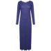 WOMENS LONG SLEEVE LONG MAXI DRESS LADIES PLAIN MAXI JERSEY PLUS SIZE 8-26