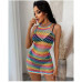 Rainbow Chemise Dress Underwear Sleepwear Sexy Lingerie Club Nightwear Babydoll